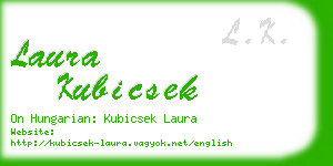 laura kubicsek business card